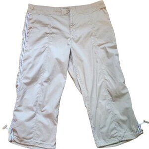 Danskin Now Pants Size Large Women's Gray Capri Cotton